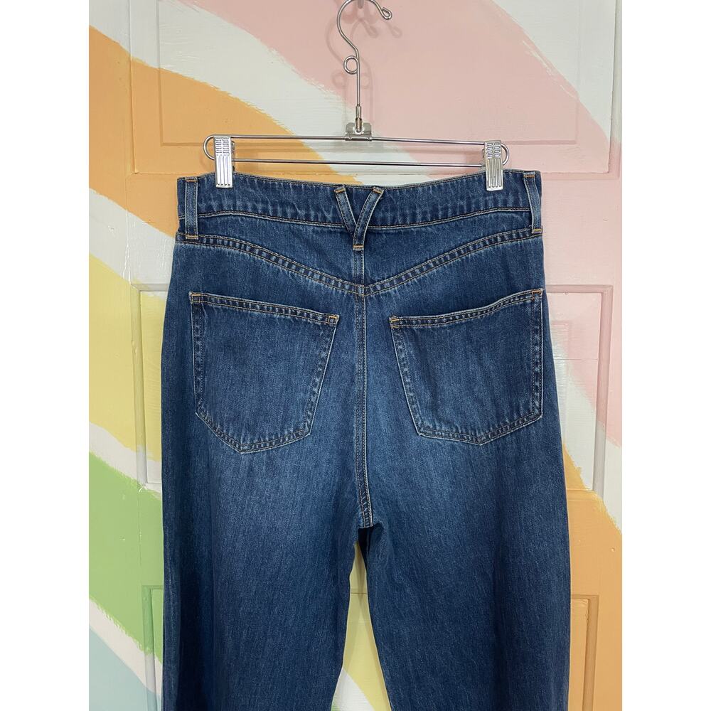✨Veronica Beard Womens Taylor Wide Leg Denim Raw Hem Silk Blend Jeans Size 28 - Picture 8 of 11